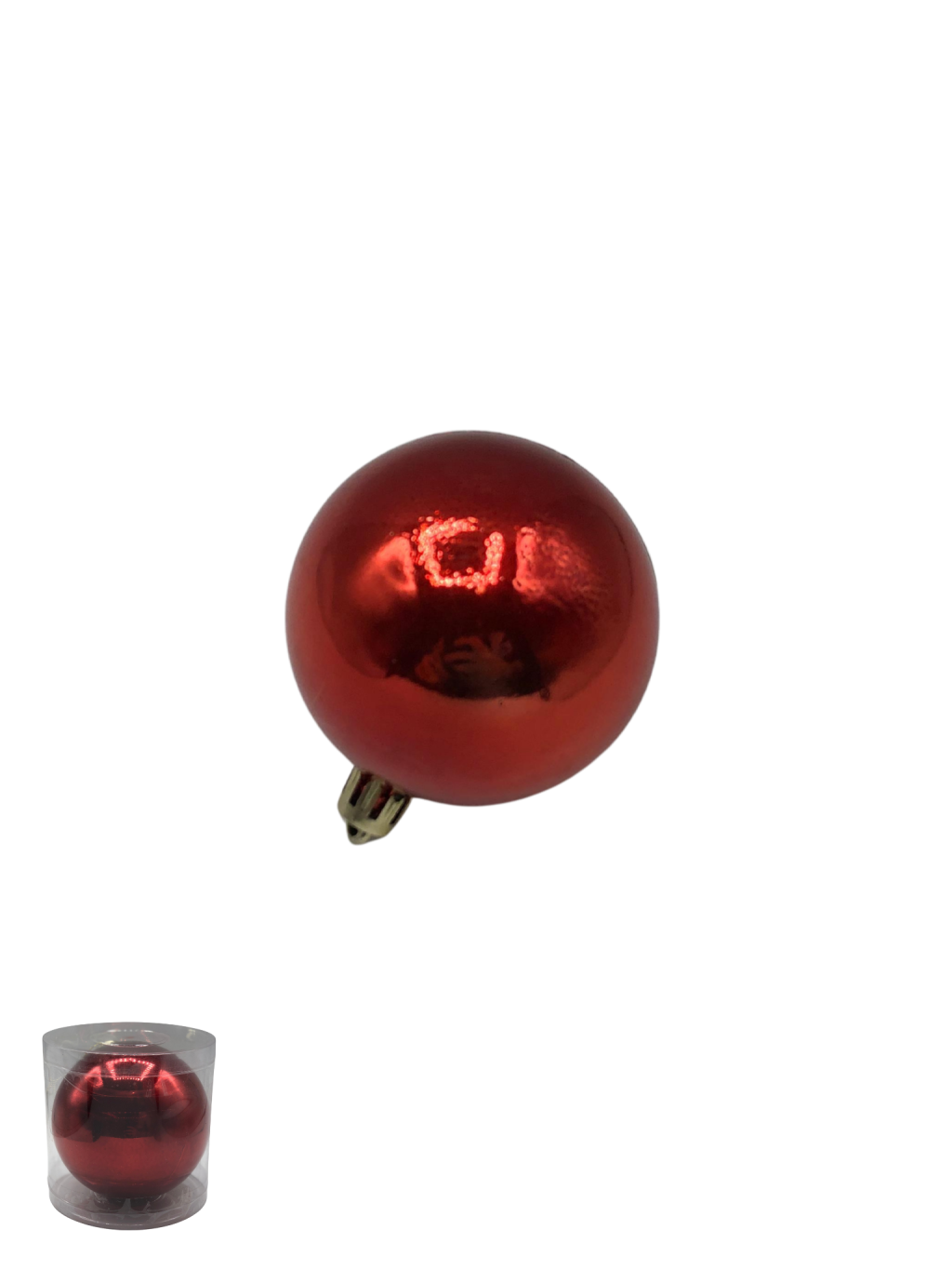 BOLA METALICA TUBO C/1 UND 12CM VERMELHO