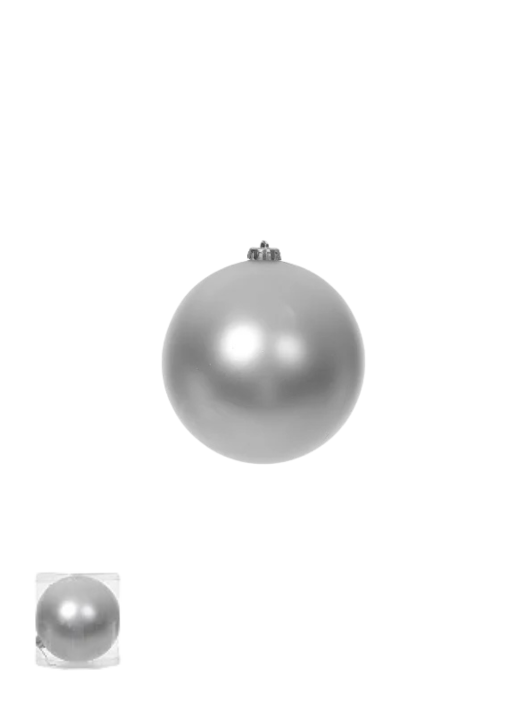BOLA METALICA TUBO C/1 UND 12 CM PRATA 