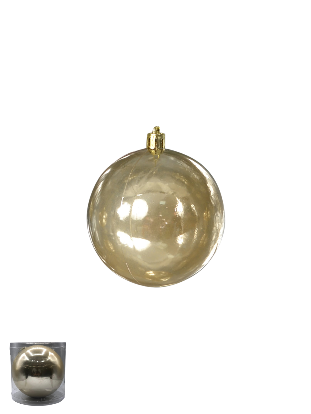 BOLA PEROLADA TUBO C/1 UND 20CM DOURADO