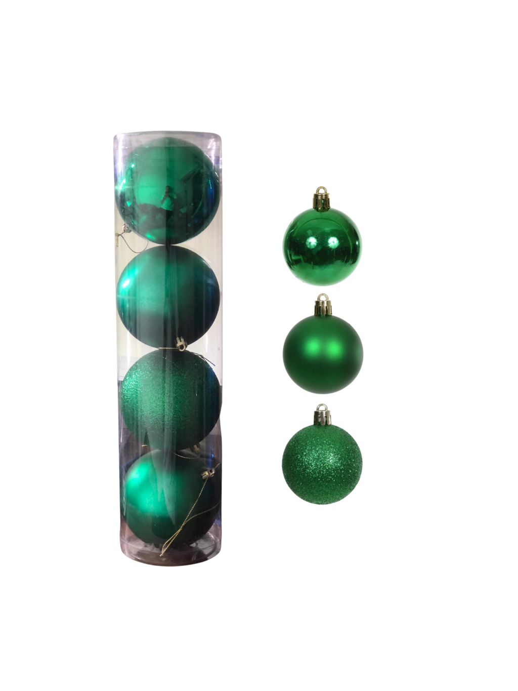 BOLA MISTO TUBO C/4 UND 10CM VERDE