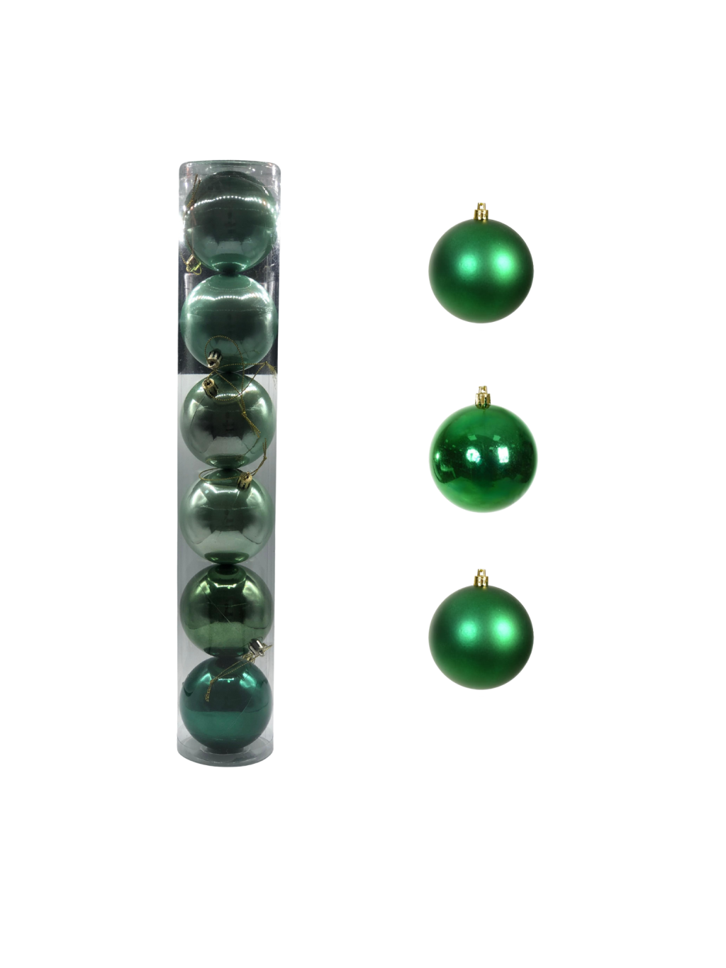 BOLA MISTO TUBO C/6 UND 8CM VERDE