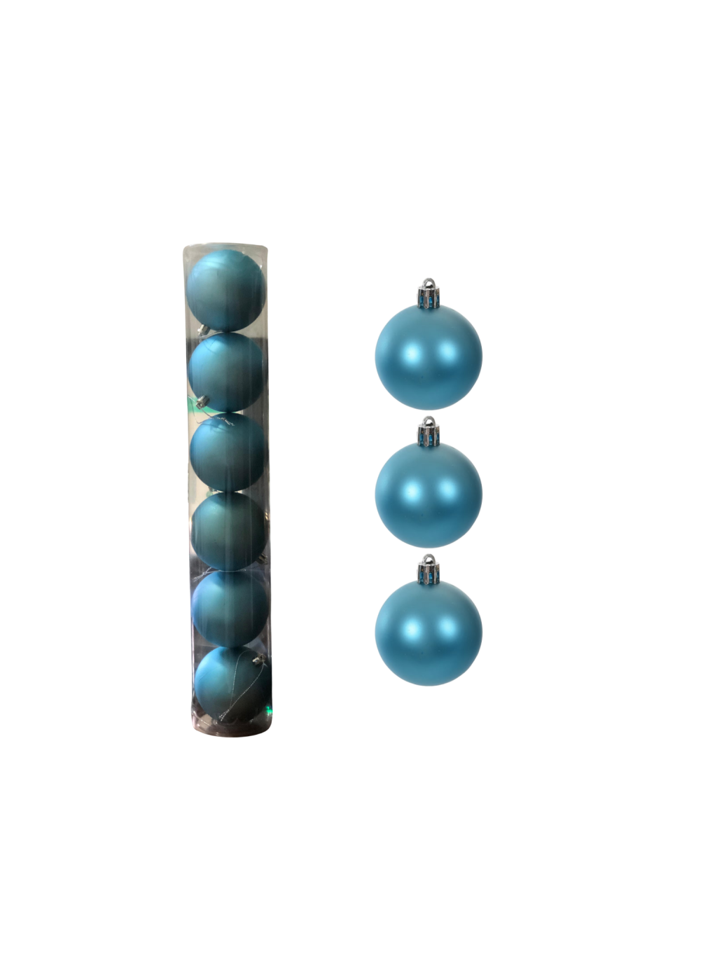 BOLA FOSCA TUBO C/6 UND 8CM AZUL CLARO