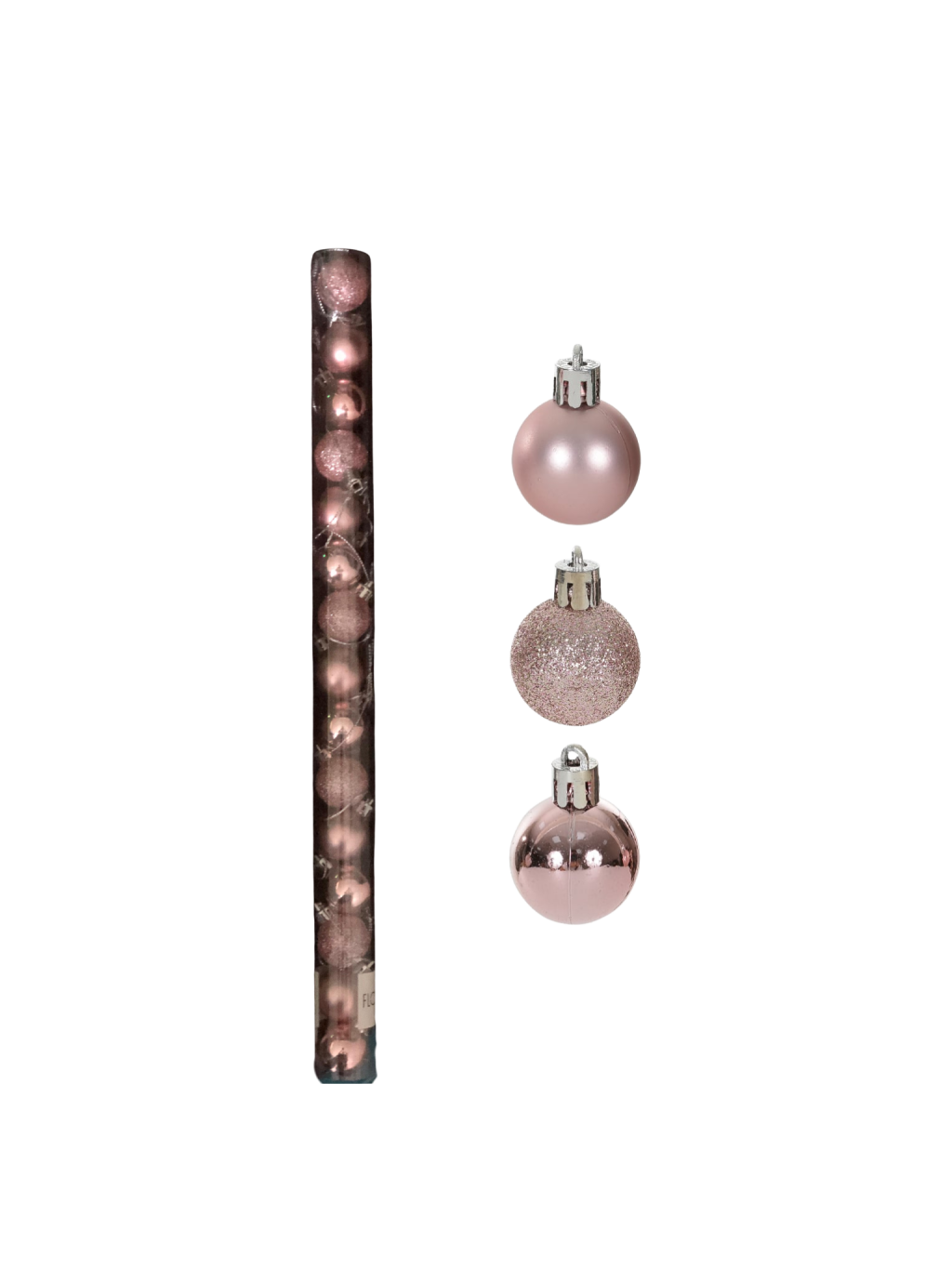BOLA MISTO TUBO C/15 UND 3CM ROSA CLARO