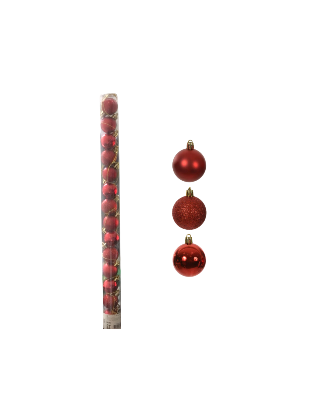 BOLA MISTO TUBO C/15 UND 3CM VERMELHO