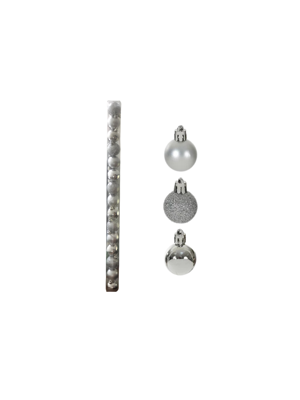 BOLA MISTO TUBO C/15 UND 4CM PRATA