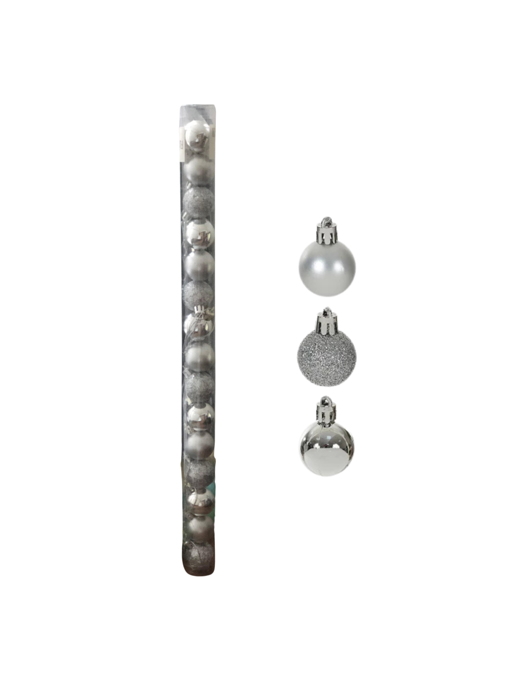 BOLA MISTO TUBO C/15 3CM PRATA 