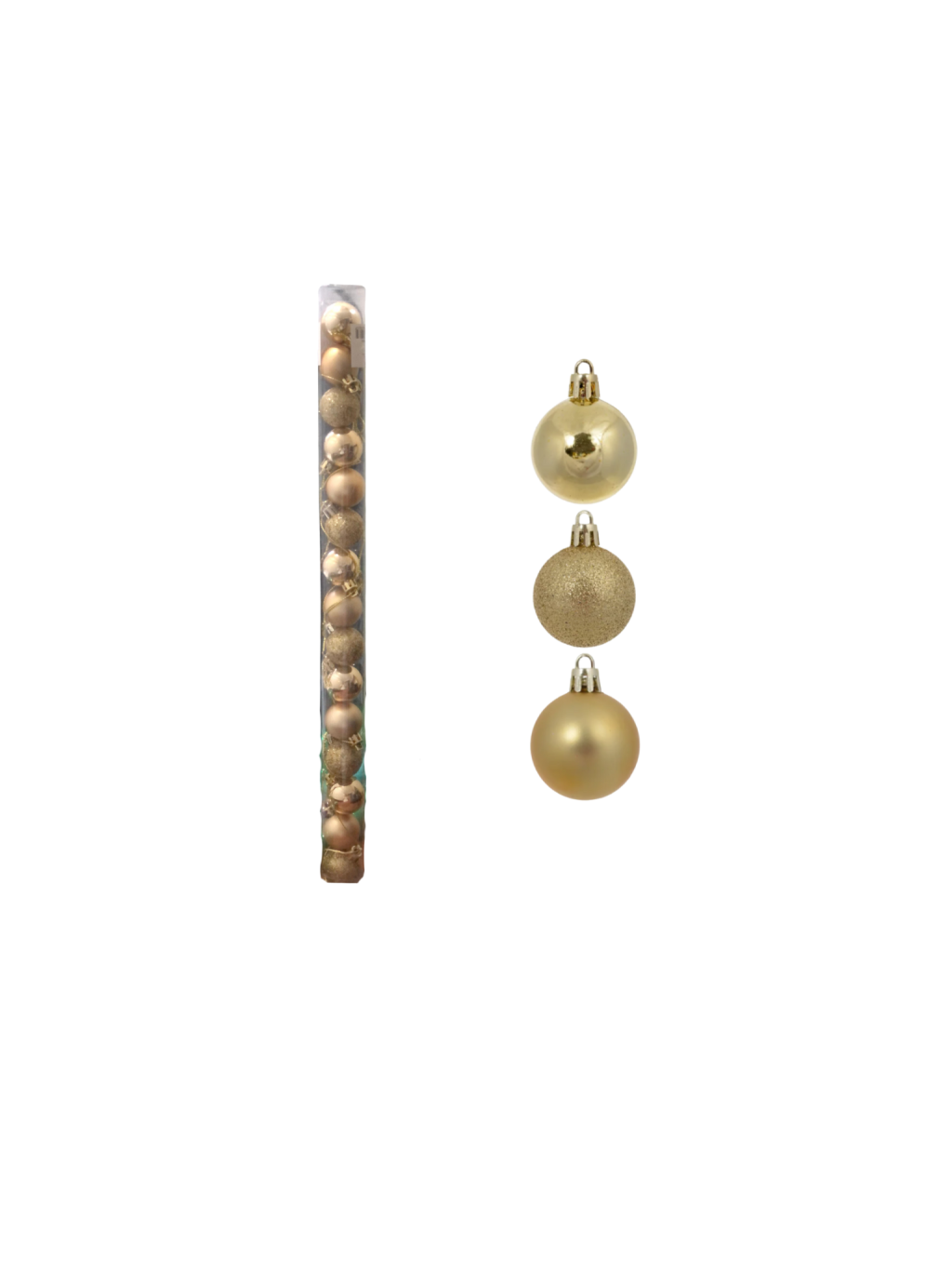 BOLA MISTO TUBO C/15 UND 3CM DOURADO