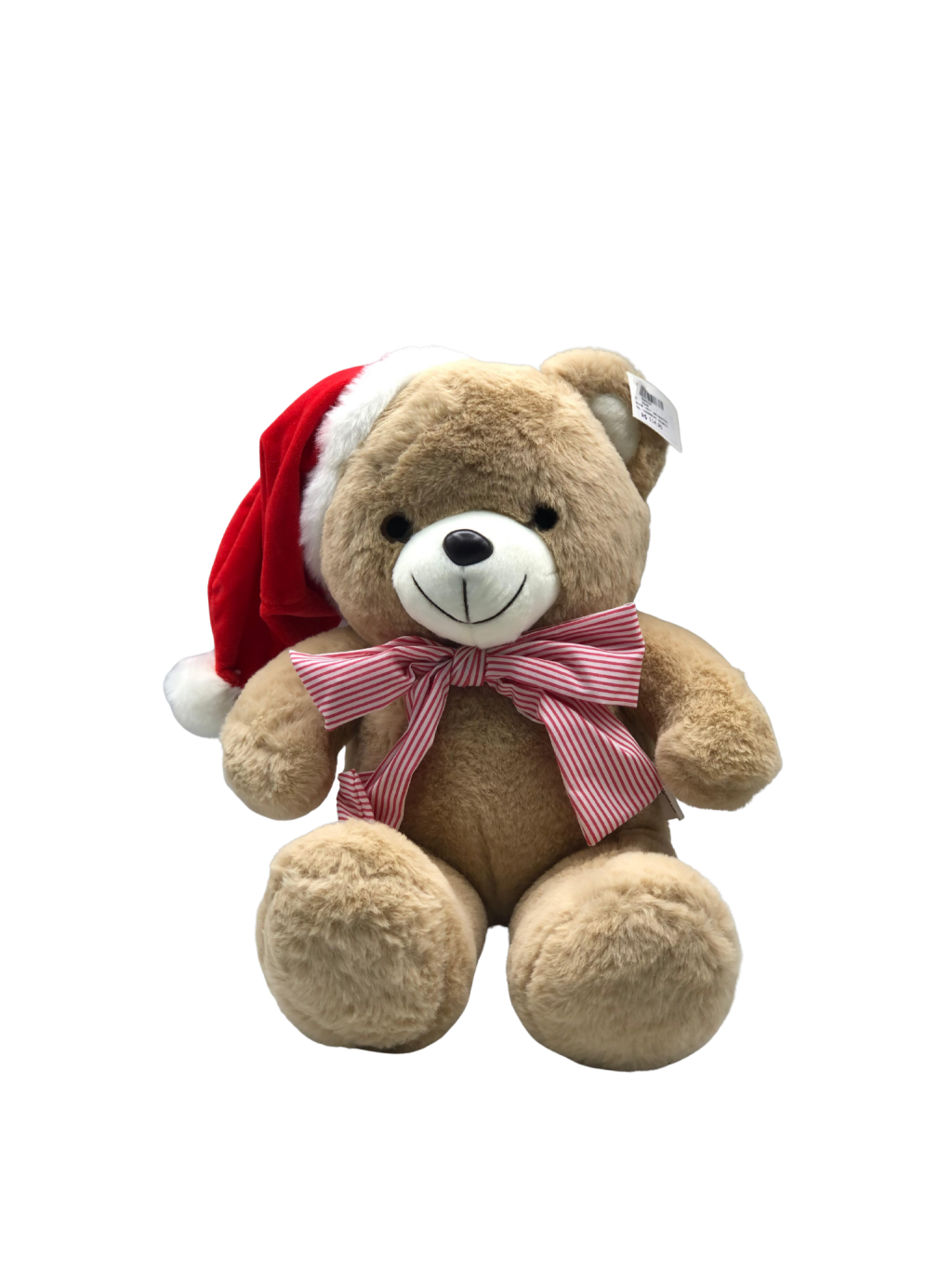 ENFEITE URSO DECORATIVO NATAL 40CM VERMELHO BRANCO
