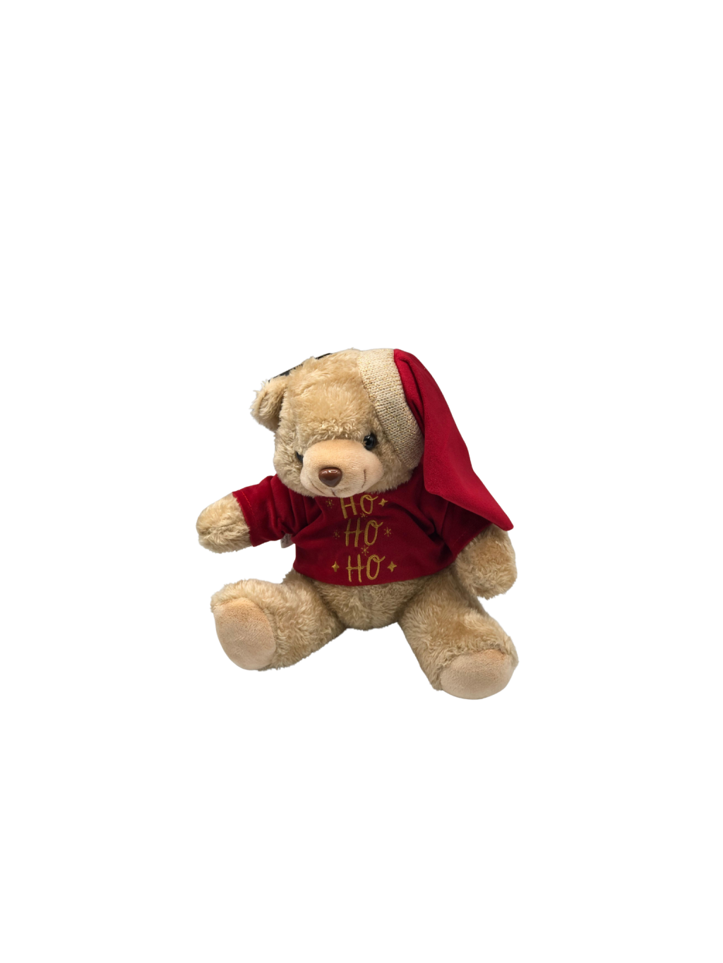 ENFEITE NATAL URSO ROUPA VM COM GORRO 20CM