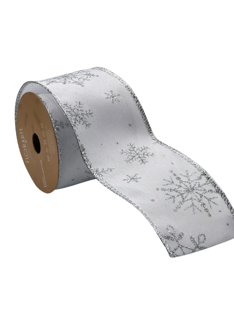 FITA C/GLITTER C/COSTURA 6,3CMX4,5M BRANCO PRATA