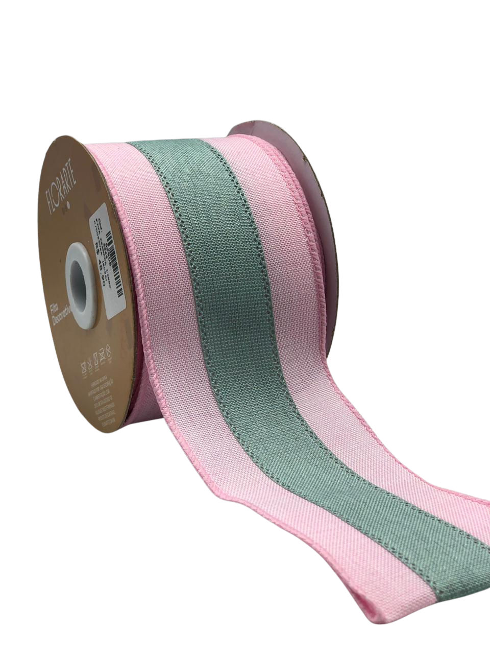 FITA ARAMADA LINHO C/COSTURA 6,3CMX9,14M ROSA