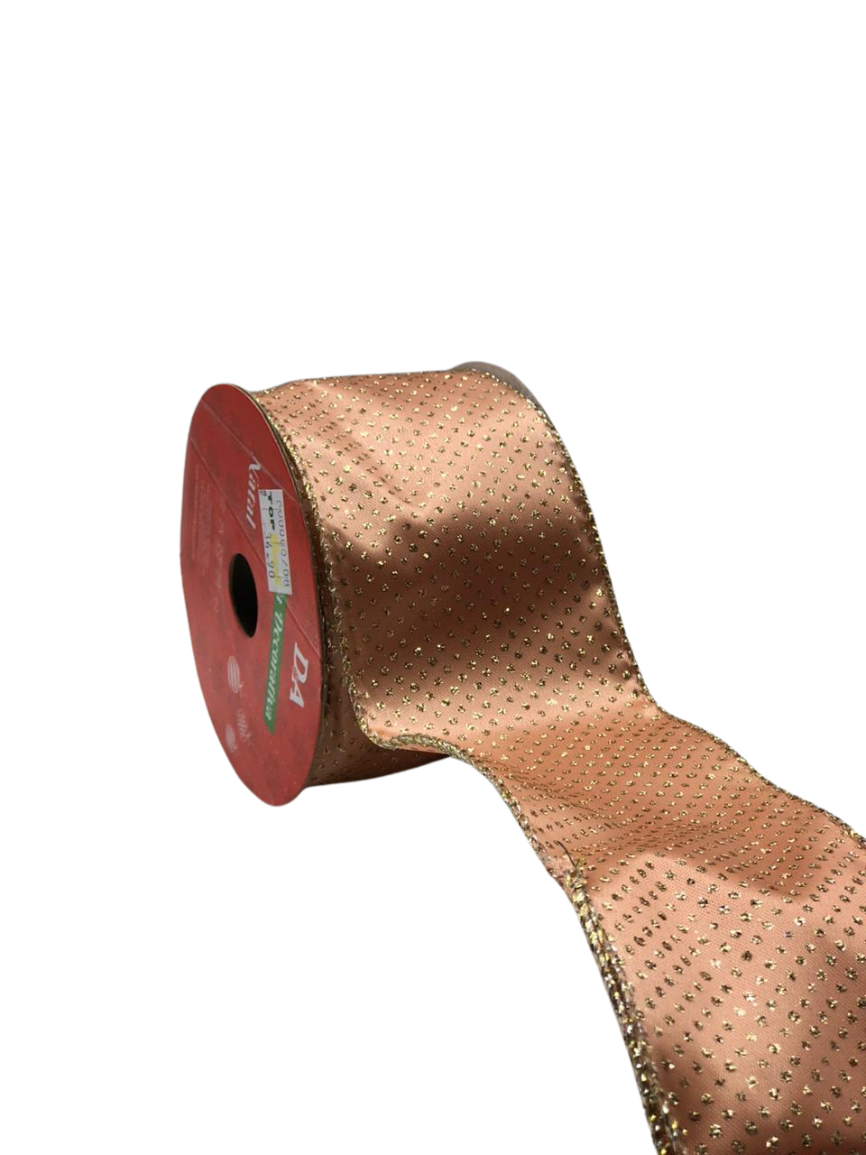 FITA ARAMADA CETIM C/GLITTER C/COSTURA 6,3CMX9,14M ROSE