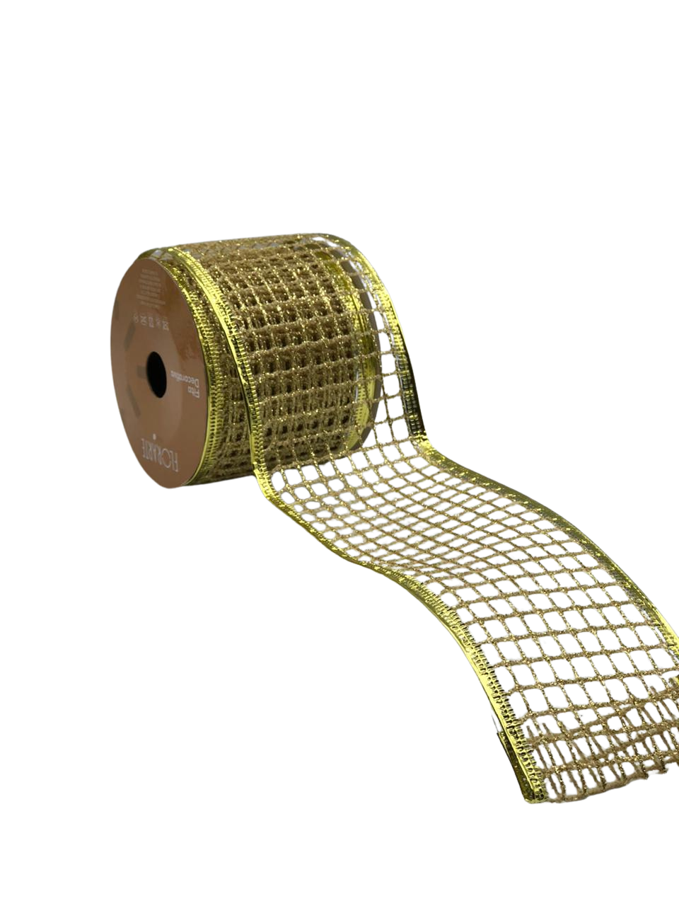 FITA C/GLITTER C/COSTURA 6,3CMX4,5M BRANCO DOURADO