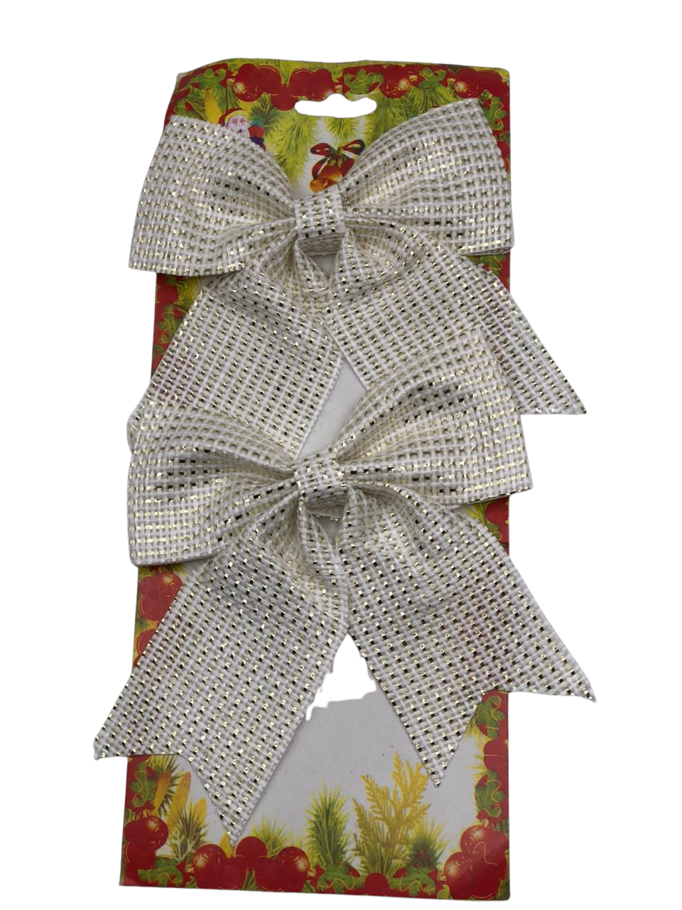 ENFEITE LAÇO C/2 UND 15X13CM BRANCO
