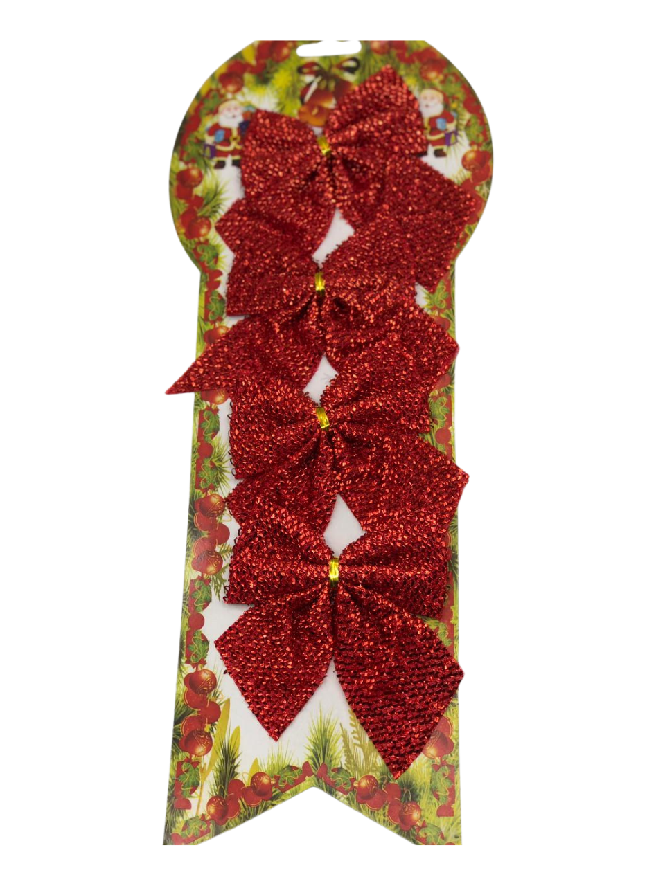ENFEITE NATAL LAÇO C/4 UND 12X10CM 7890880383262