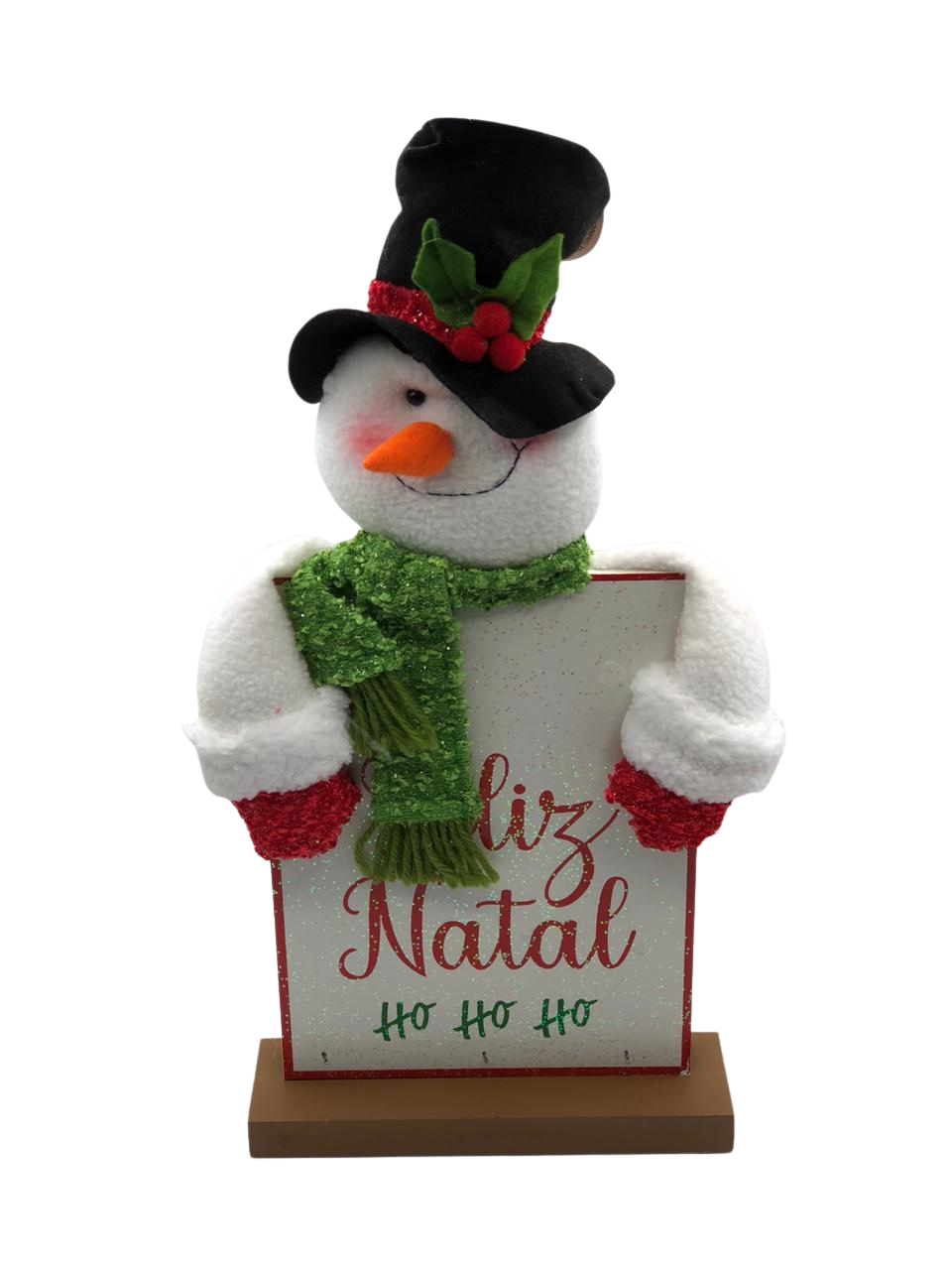 PLACA FELIZ NATAL SHINE BONECO DE NEVE