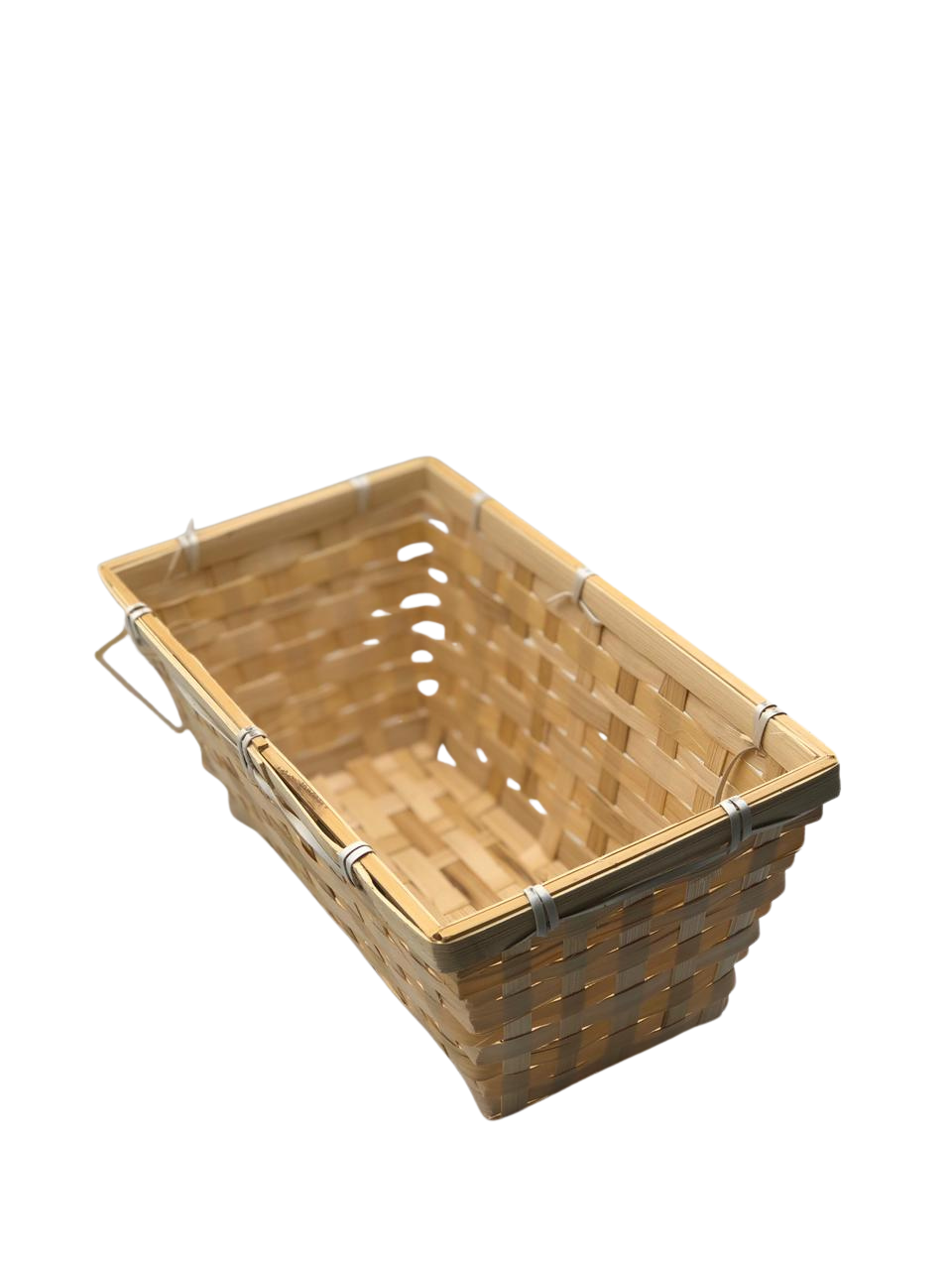 CESTO DE BAMBU RETANGULAR PEQUENO 27X15X11CM 