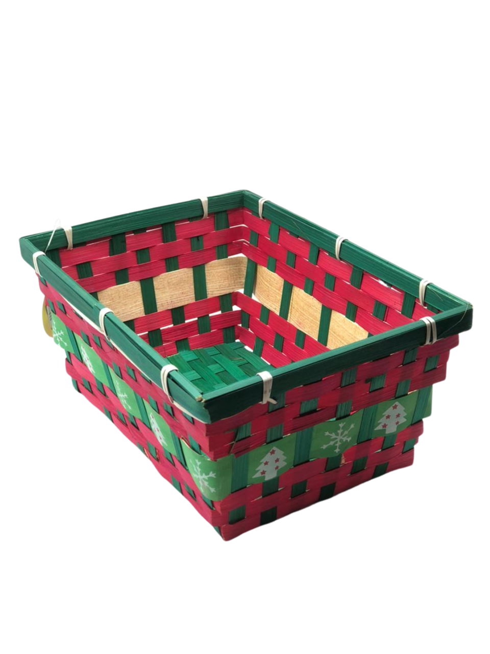 CESTO BAMBU TRESSU RETANGULAR 28X20X12CM