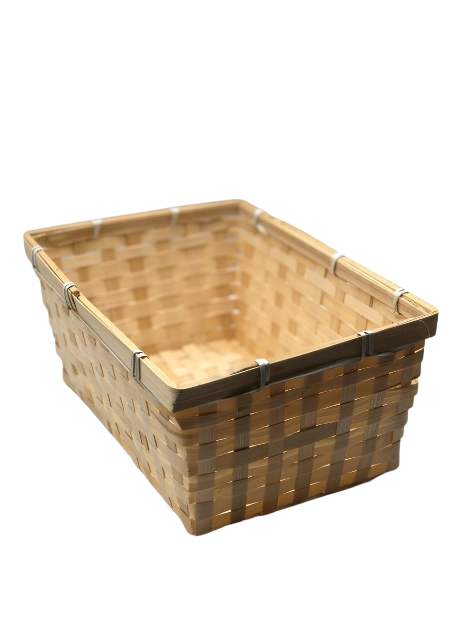 CESTO DE BAMBU RETANGULAR MEDIO 28CMX20X12CM