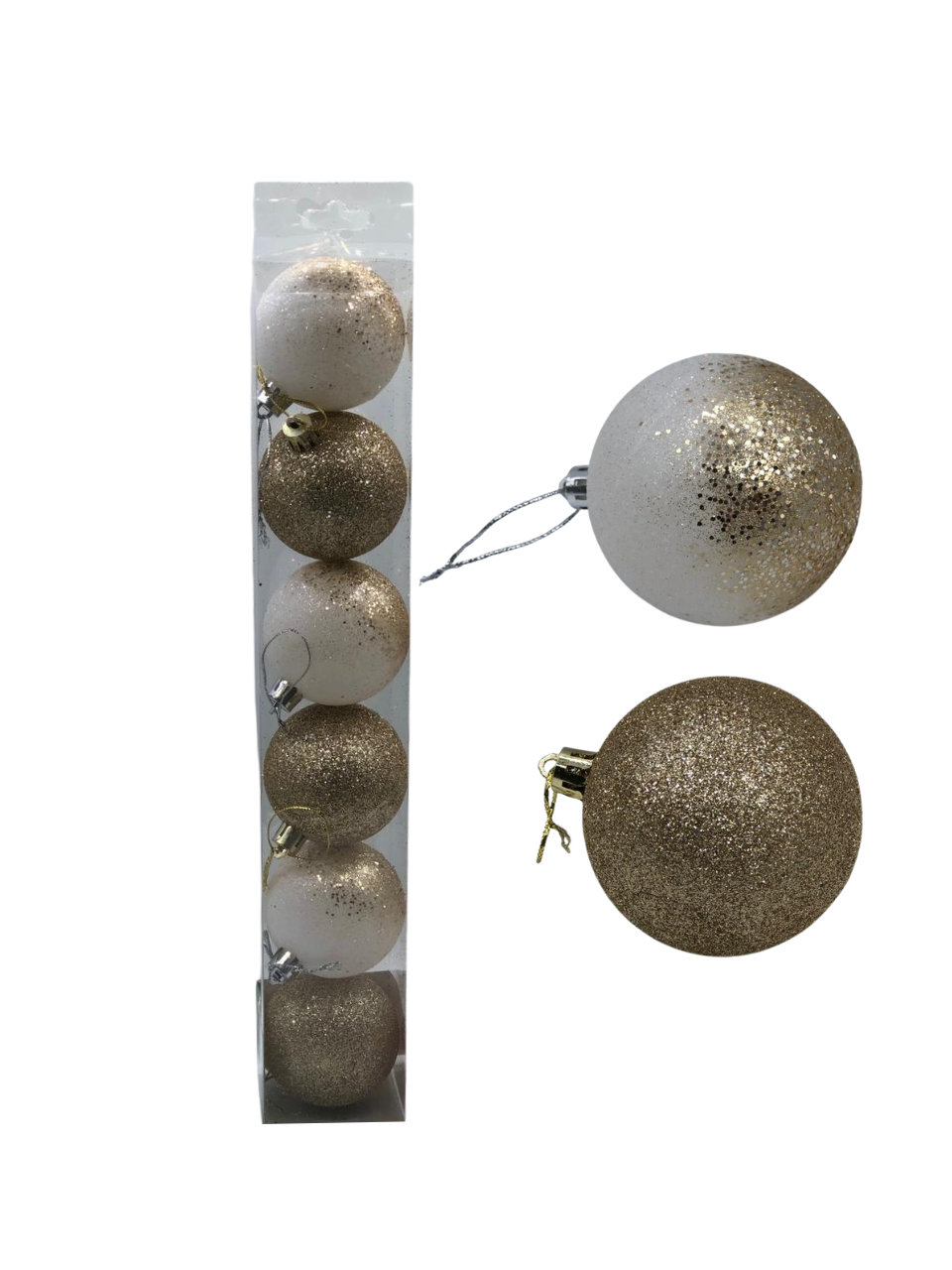 BOLA TUBO BLINBLIN 7CM C/5 UND CHAMPANHE