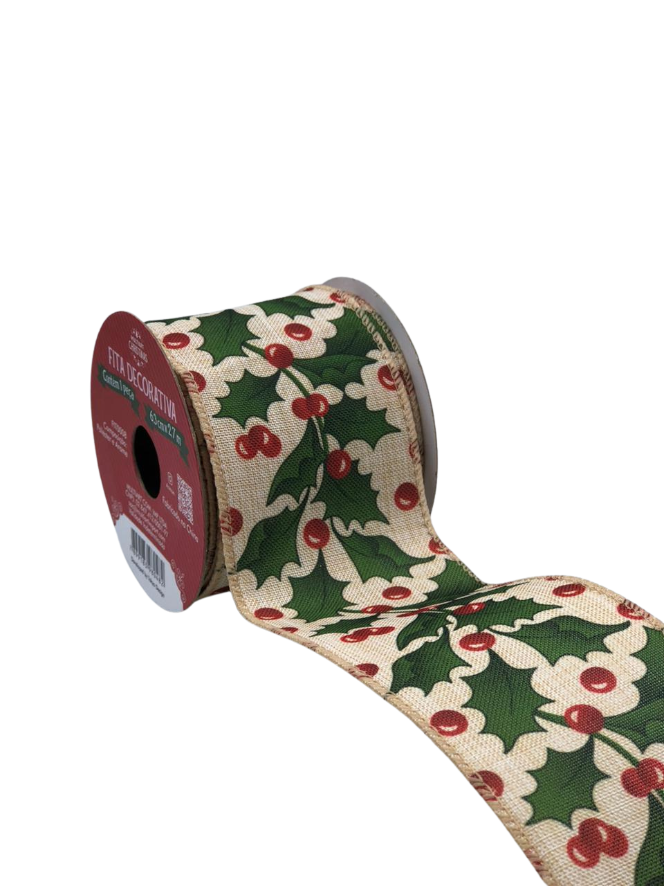 FITA DECORATIVA DE NATAL 6,3CMX2,7M