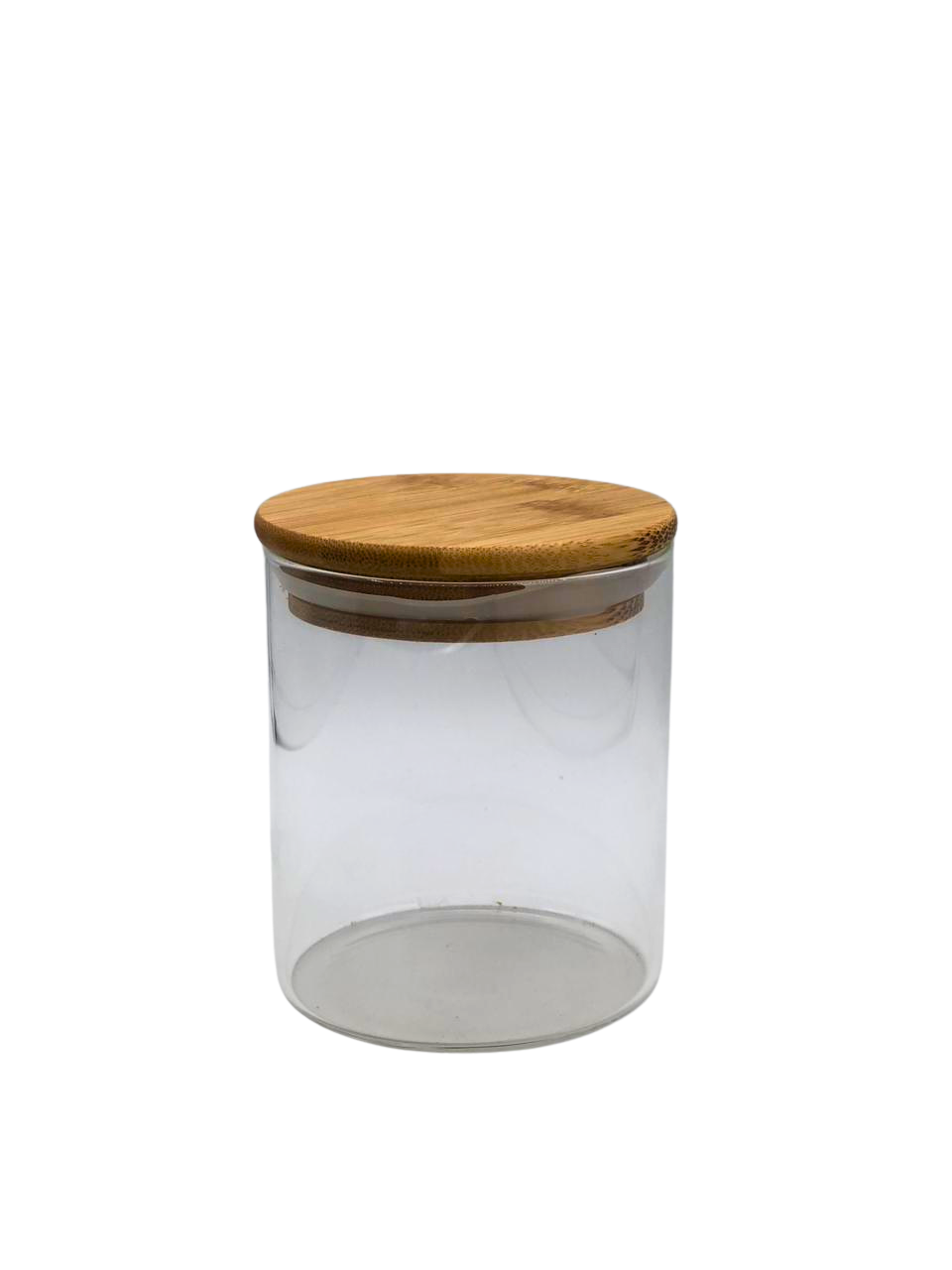 POTE HERMETICO DE VIDRO COM TAMPA DE BAMBU 8,5X10CM 7899790936315