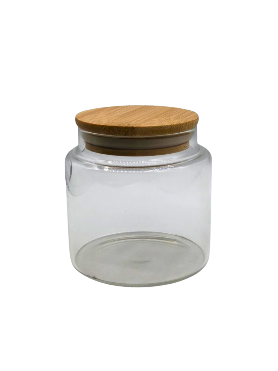 POTE HERMETICO DE VIDRO COM TAMPA EM BAMBU 10X10CM 7899790936322