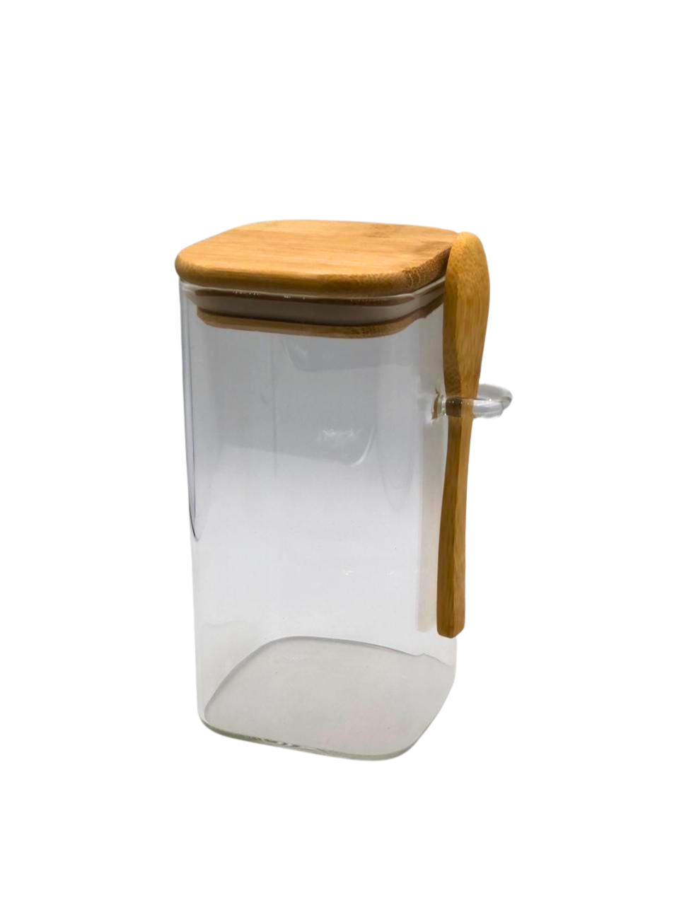 POTE HERMETICO DE VIDRO COM TAMPA E COLHER DE BAMBU 700ML 7908732316426