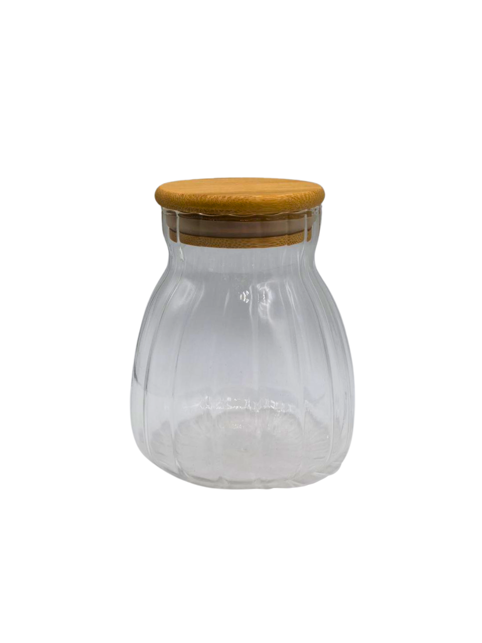POTE HERMETICO DE VIDRO COM TAMPA DE BAMBU 450ML 7899866291737