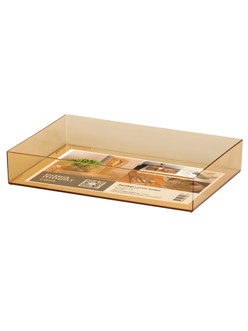 BANDEJA LUXXOR 25CM X 17CM X 4,7CM AMBER 61236 / REF 3350