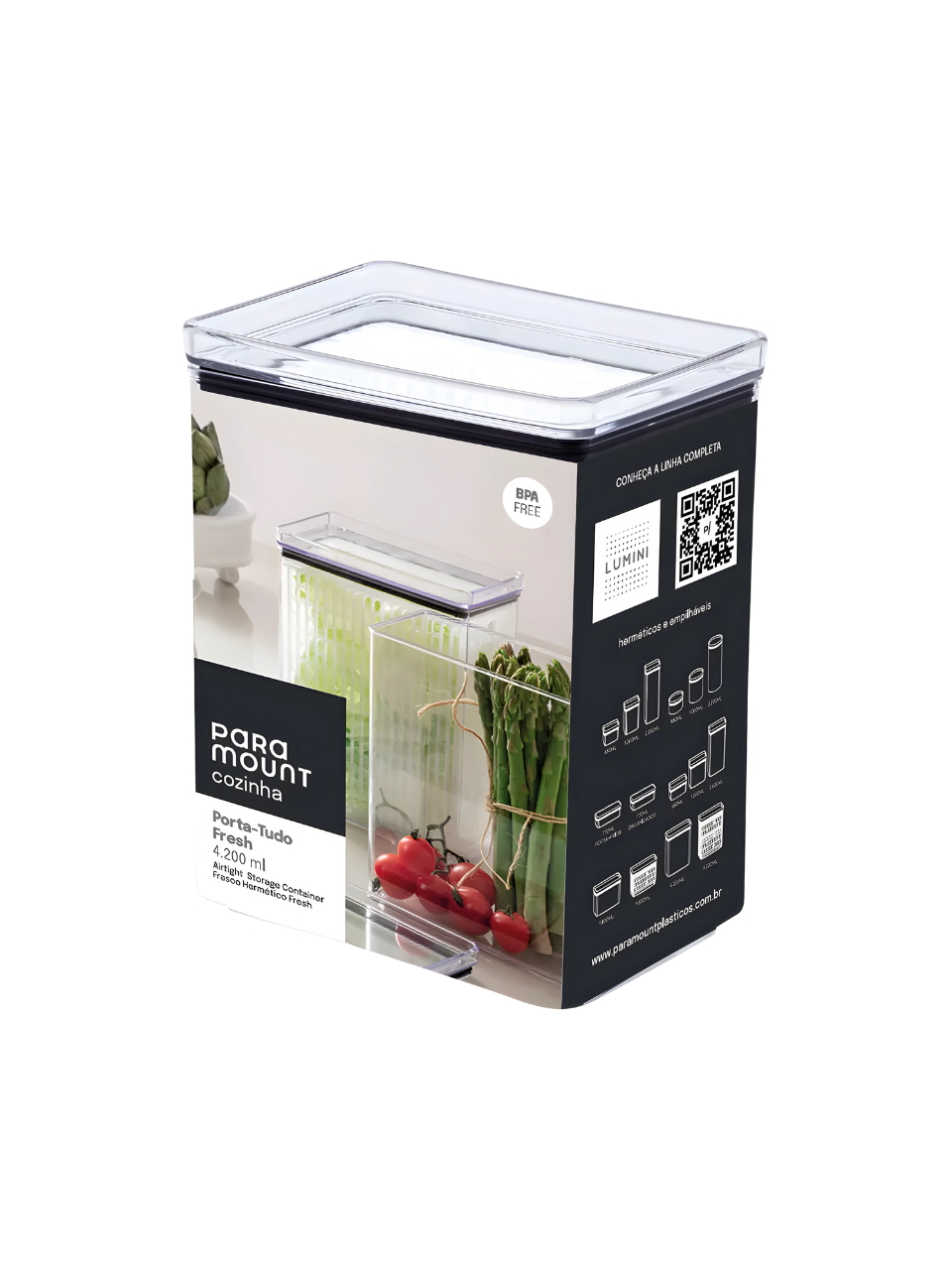 POTE HERMETICO LUMINI RETANGULAR FRESH 4.200ML 56099 / REF 1372