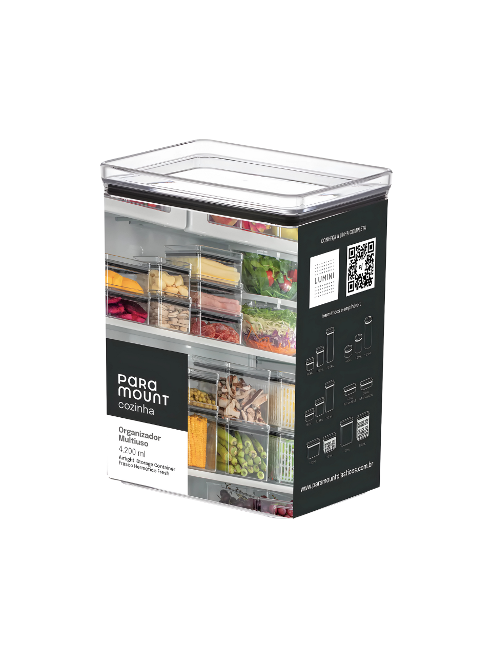 POTE HERMETICO LUMINI RETANGULAR 4.200ML 7898955004364 / REF 1375