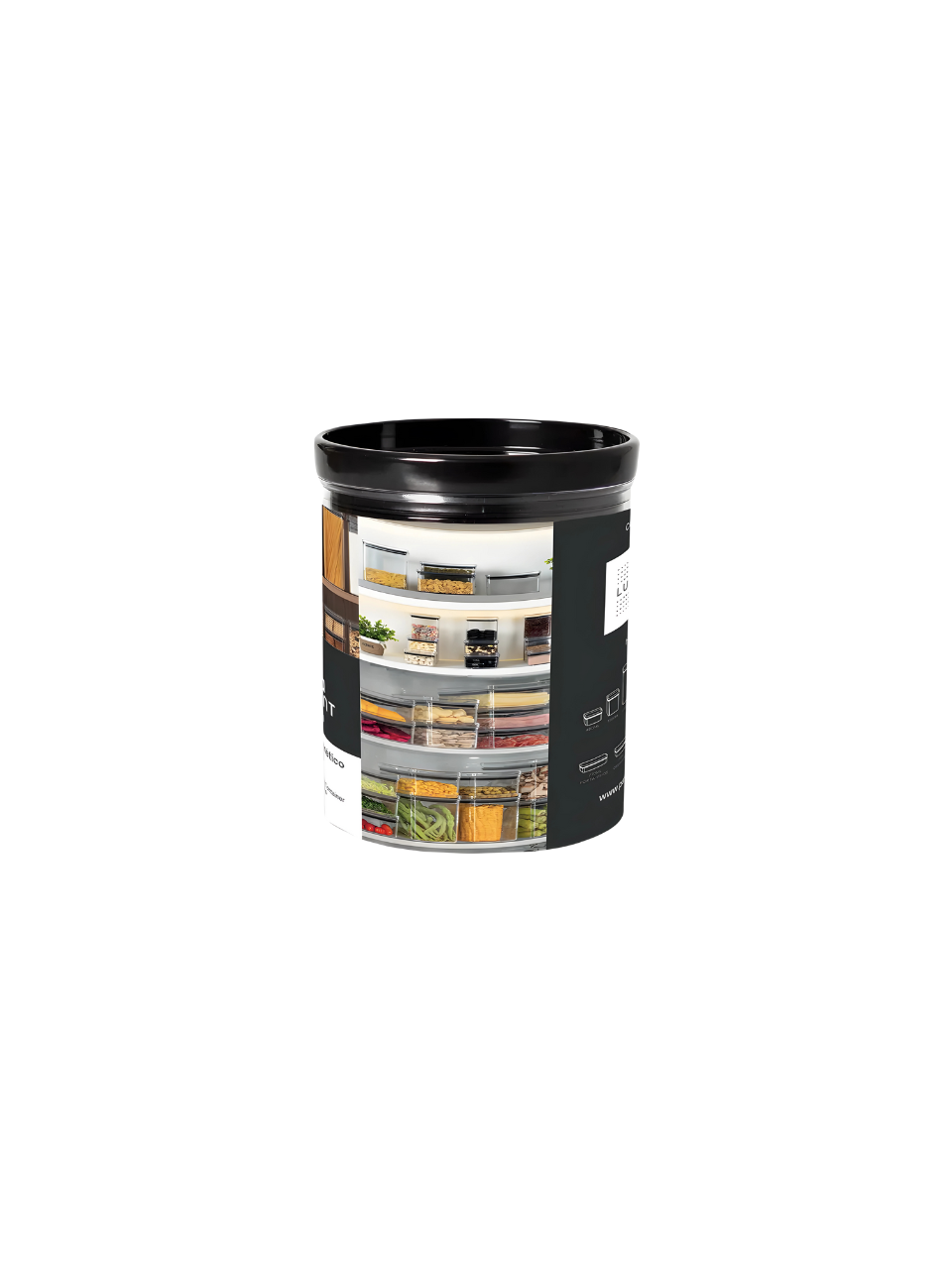 POTE HERMETIC LUMINI REDONDO BLACK 1000ML 7908692500620 / REF 2121