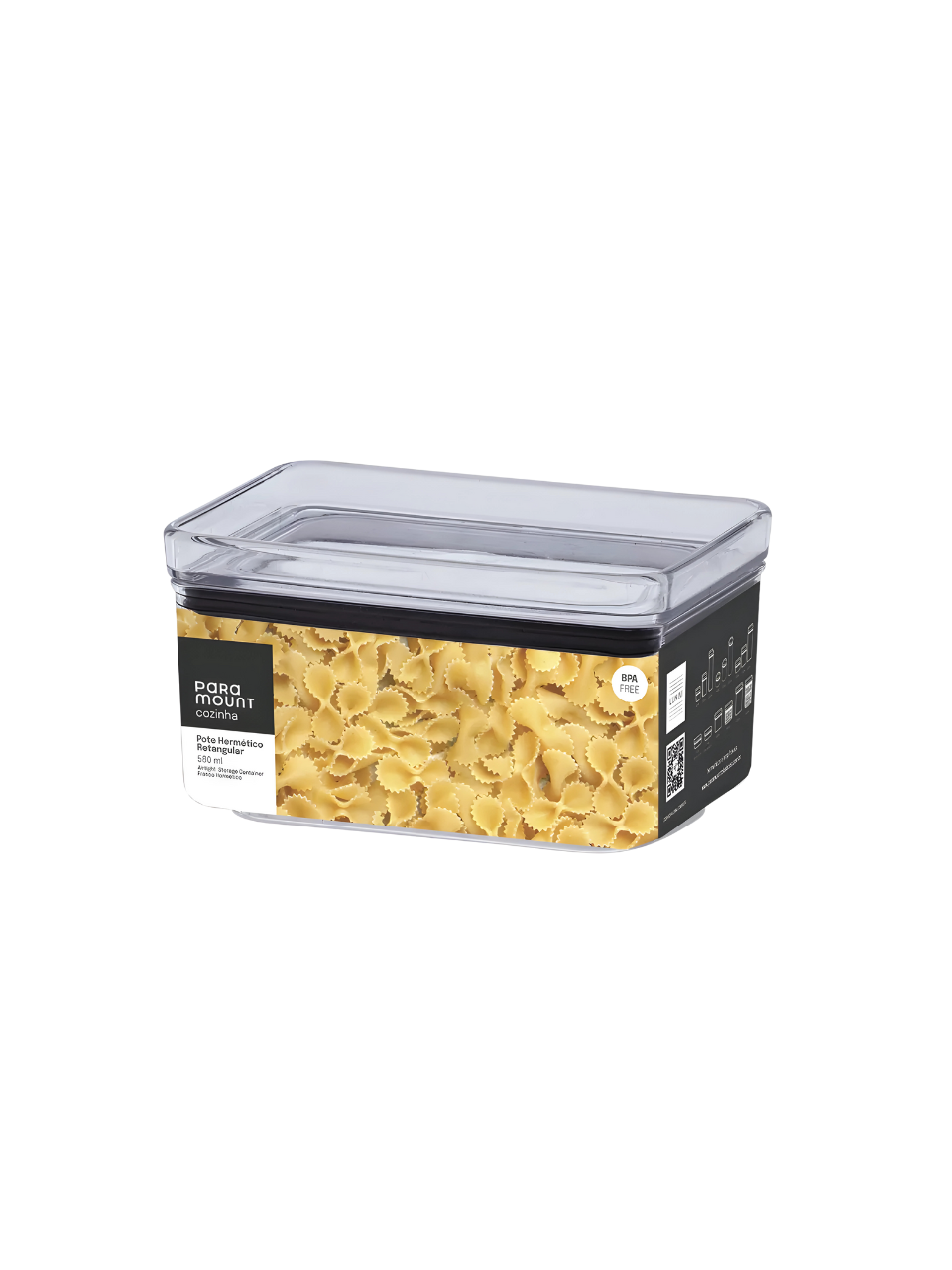 POTE HERMETICO LUMINI RETANGULAR 580ML 7898943567192 / REF 1167