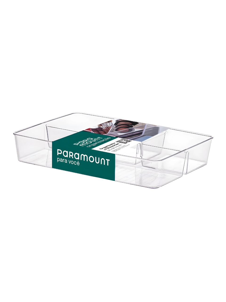 ORGANIZADOR LINHA DIAMOND C/3 DIVISÓRIAS CRISTAL 7898943564344 / REF 905