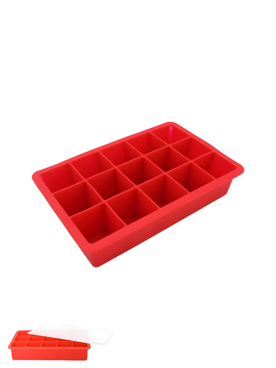FORMA DE SILICONE PARA GELO COM TAMPA 24 CUBOS 7908216101388 / REF 6820