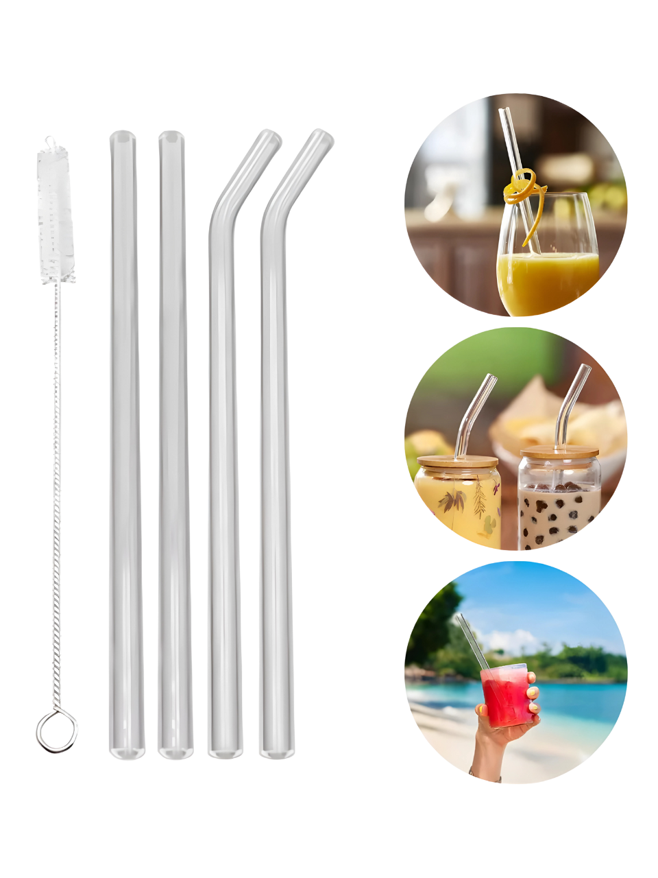 KIT CANUDO VIDRO 2 RETO 2 CURVO 1 PINCEL 7908475147851 / REF TOP1713