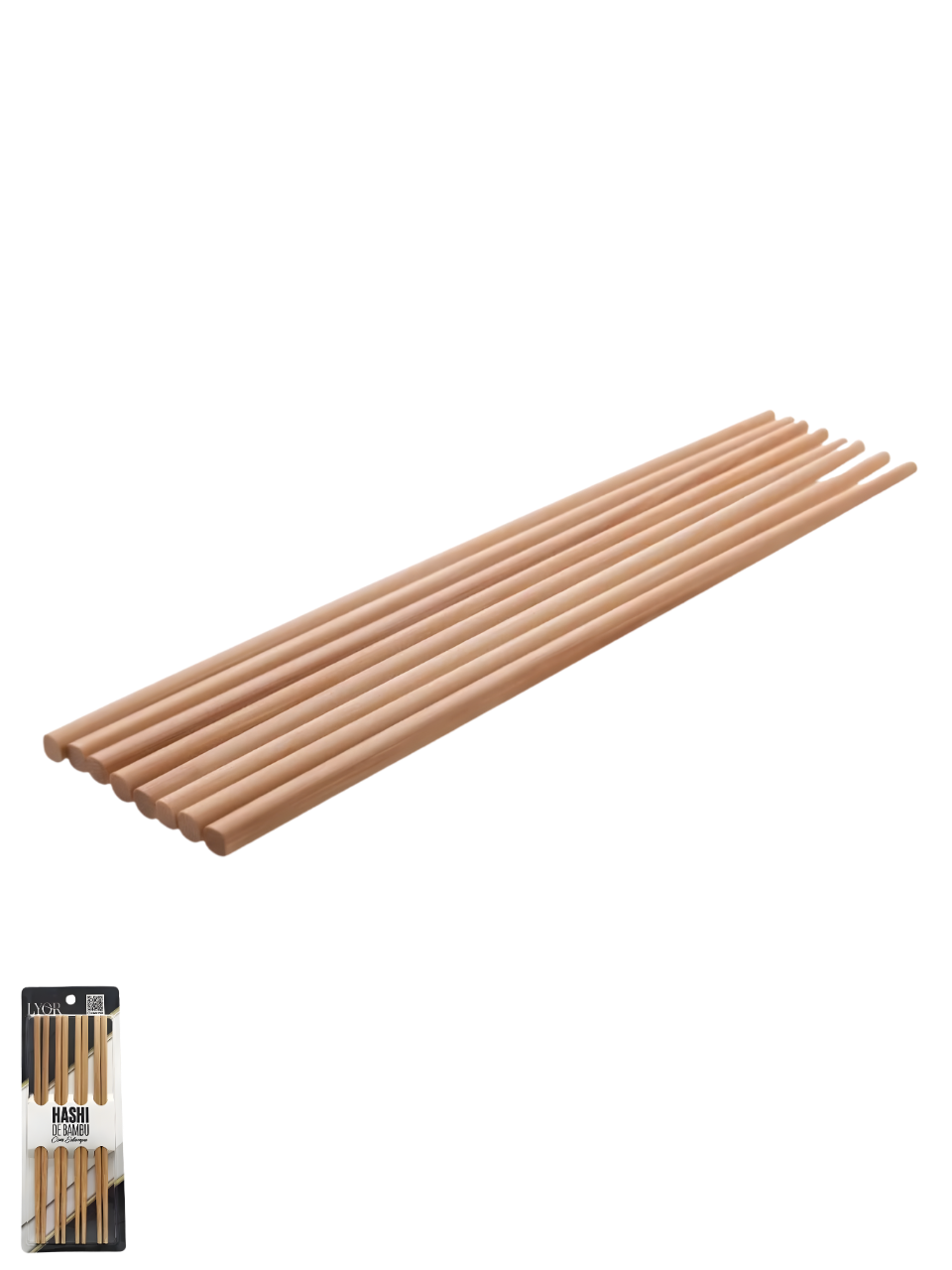 HASHI DE BAMBU C/4 PARES LYOR 7899768057264 / REF 5726