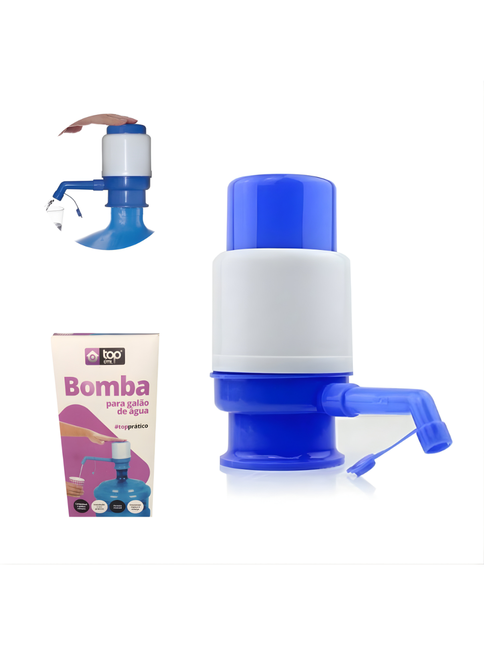 BOMBA PARA GARRAFÃO DE AGUA PLASTICO 7899858798169 / REF TOP0370