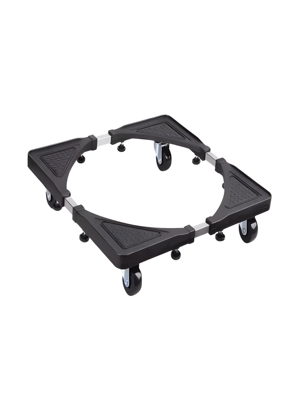 SUPORTE EM AÇO INOX COM RODINHAS PARA MOVEIS E ELETRODOMESTICOS 7908168267873 / REF 6787