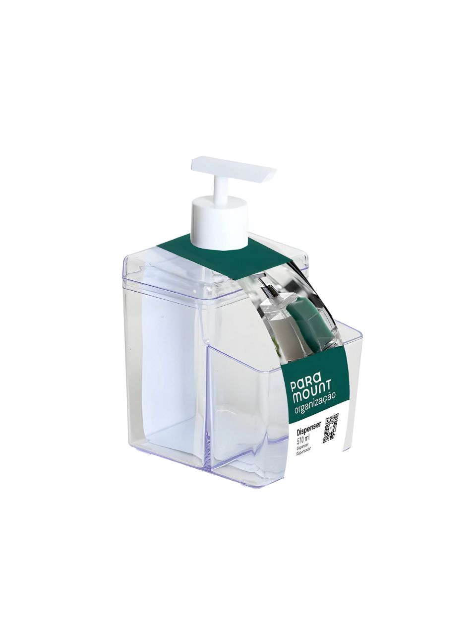 DISPENSER 570ML TRANSPARENTE DIAMOND PORTA DETERGENTE
