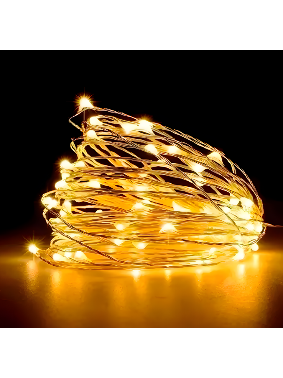 LUZ DE FADA AMARELO FIO DE LED 3 METROS / REF 9067
