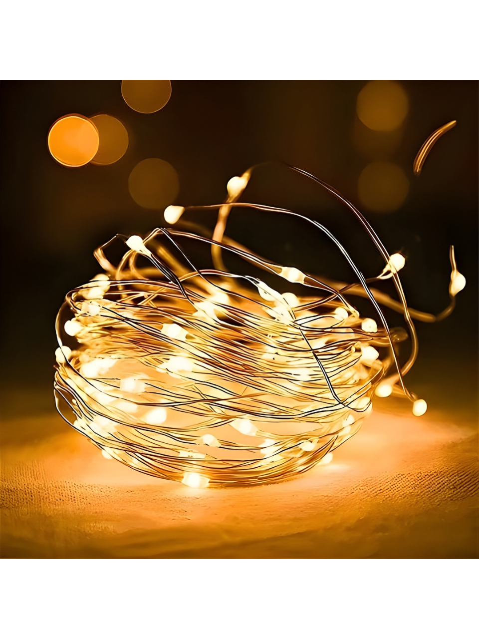 LUZ DE FADA AMARELO FIO DE LED 2 METROS / REF K21-1