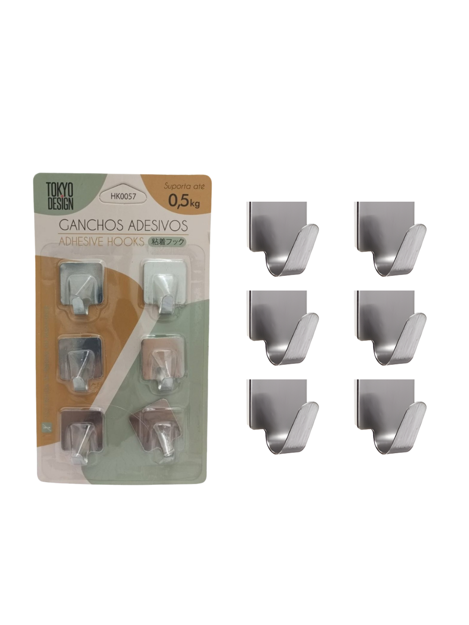 GANCHOS DE METAL C/6 PCS 7899183998647 / REF HK0057
