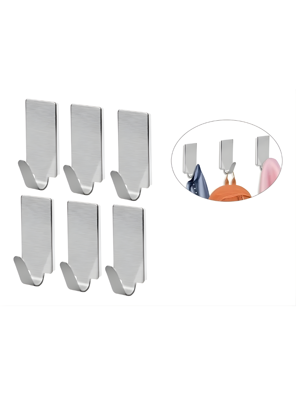 GANCHOS DE METAL C/6 PCS 7899183998630 / REF HK0056