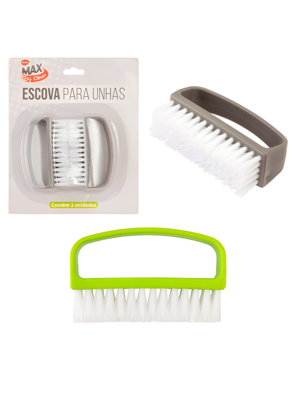 ESCOVAS PARA UNHA KIT C/2 PCS PLASTICA 7899850363969 / REF CK7345