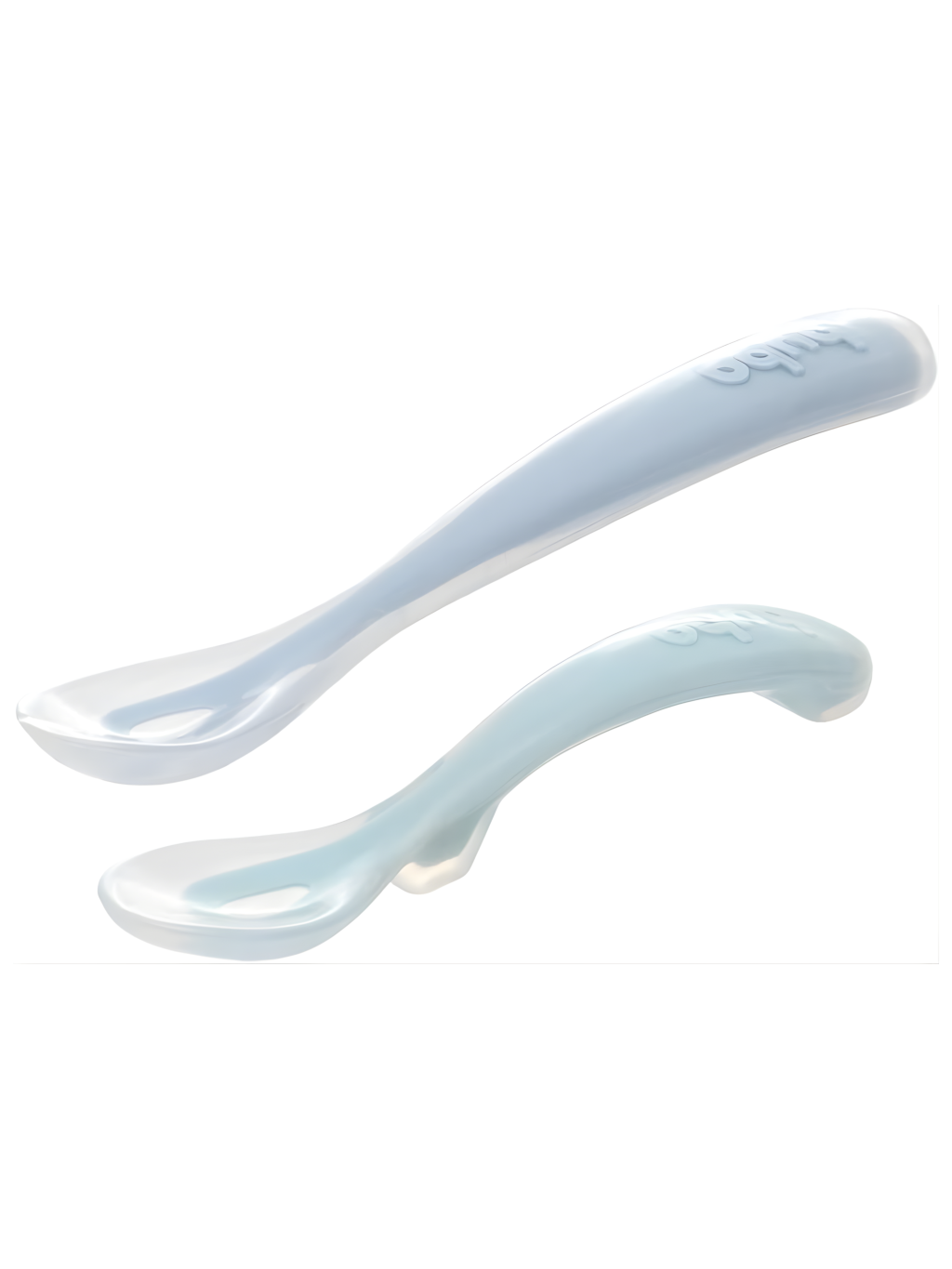 KIT C/2 COLHERES EM SILICONE FASES 1 E 2 AZUL 7908103788296 / REF 18829