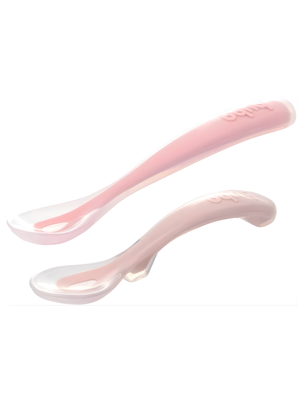KIT C/2 COLHERES EM SILICONE FASES 1 E 2 ROSA 7908103788326 / REF 18832