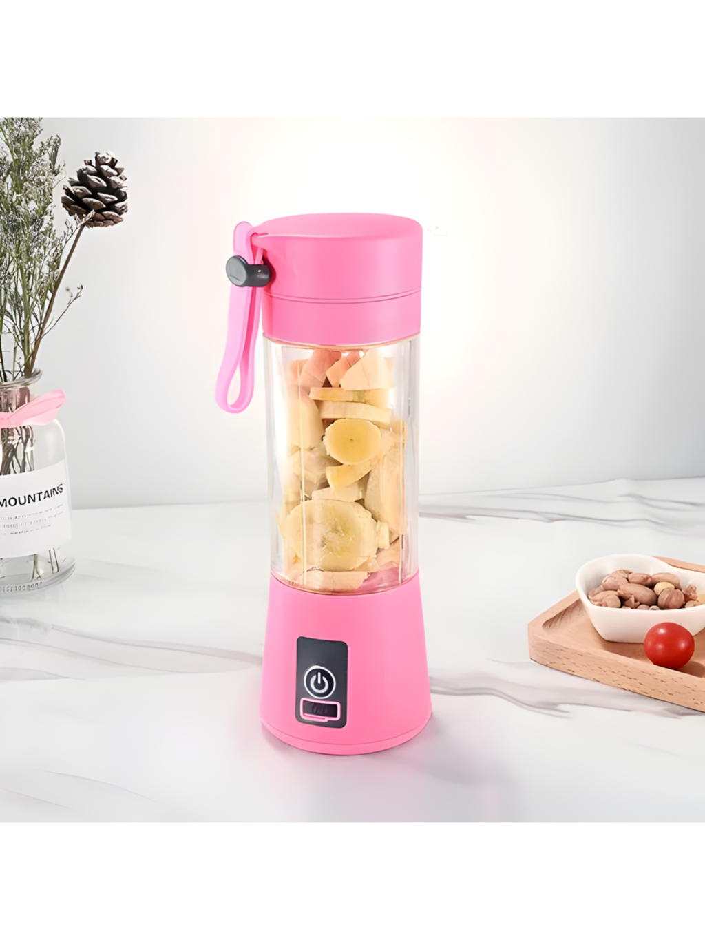 MINI LIQUIDIFICADOR 380ML PORTATIL RECARREGAVEL USB 4 LAMINAS 7899790924824 / REF CA09569