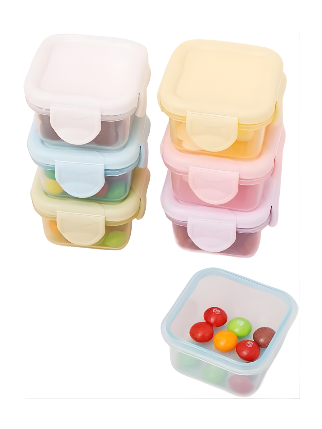 MINI POTES DE PLASTICO C/4 PCS 7908174940395 / REF HU56681